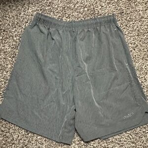 Gray Athletic Shorts with Elastic Waistband